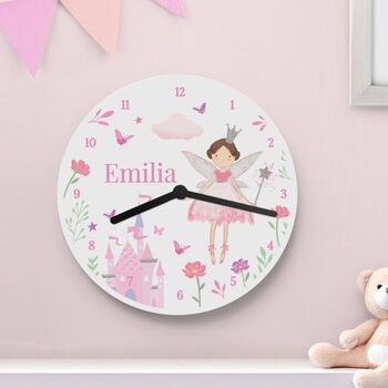 Personalised Fairy Princess Kids Clock, 2 of 3
