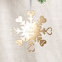 Metallic Snowflake Family Christmas Decoration, thumbnail 1 of 2