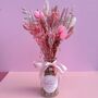 Pink Valentines Dried Flower Gift With Vase, thumbnail 1 of 3