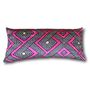 Geometric Hot Pink Long Velvet Lumbar Cushion, thumbnail 1 of 3