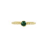 Beaded Band Green Cubic Zirconia Ring, thumbnail 3 of 5