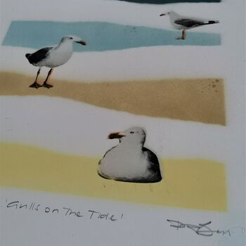 'Gulls On The Tide' Original Limited Edition Coastal, 7 of 10