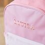 Personalised Large Pink Varsity Backpack, thumbnail 2 of 6