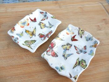 Set Of Two Handmade Soap Dishes In Butterfly Design, 5 of 8