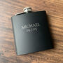 Personalised Black Hip Flask, thumbnail 1 of 5