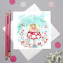 Pink Fairy Toadstool Customisable Birthday Card, thumbnail 4 of 4