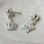 Sterling Silver Crown Charm Necklace, thumbnail 2 of 5