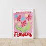 Buy Myself Flowers Typography Print, thumbnail 3 of 3