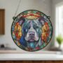 Staffordshire Bull Terrier Stained Glass Effect Suncatcher, thumbnail 5 of 6