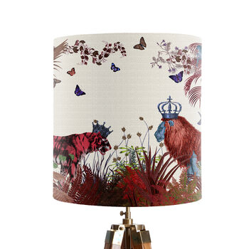 Tropical Lions Lampshade, Red, 2 of 8