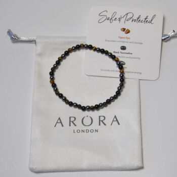 Dainty Protection Crystal Bead Bracelet, 4 of 5