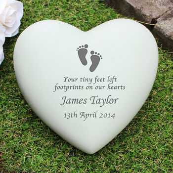 Personalised Footprints Heart Memorial, 5 of 7