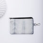 Tie And Dye Grey Silk Zipped Pouch Bag, thumbnail 3 of 5