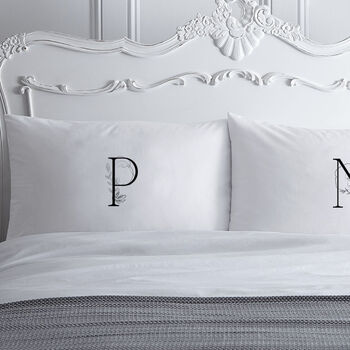 Personalised Floral Letter Pillowcase Set, 2 of 3