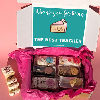 Personalised Six Mini Loaf Cakes Teacher Gift Box, 4 of 5