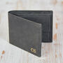 Personalised Black Buffalo Leather Handmade Wallet, thumbnail 4 of 8