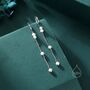 Natural Pearl Hoop Earrings In Sterling Silver, thumbnail 5 of 11