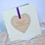 Personalised Engaged Wooden Decoration Card, thumbnail 1 of 2