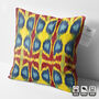 Traditional Multicoloured Cotton Ikat Cushion Cover, thumbnail 3 of 6