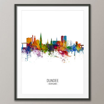 Dundee Skyline Portrait Print And Box Canvas, 3 of 5