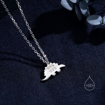 Cute Little Stegosaurus Pendant Necklace, 7 of 11