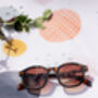 Tortoise Rounded Square Retro Pin Style Sunglasses, thumbnail 6 of 7