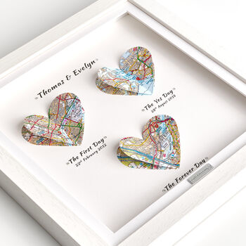 Personalised 3D Heart Map Valentines Day Gift For Boyfriend, Girlfriend Or Couples, 6 of 12