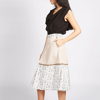 Hampstead 50s Style Skirt With Print Trim, 7 of 7