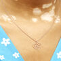 Rose Gold Laser Cut Geometric Heart Necklace, thumbnail 2 of 6