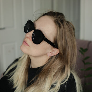 Gold Baguette Hoop Earrings With Cz Stones, 3 of 10