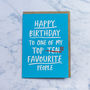 Funny Birthday Card Top 18 People, thumbnail 2 of 2