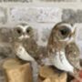 Hand Carved Wooden Owl Figurine Woodland Home Decor Ornament Figurine Gift, thumbnail 5 of 8