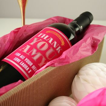 Personalised 'Thank You' Wine Gift, 6 of 8