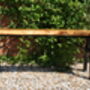 Handcrafted Yew Wood Bench Seat, thumbnail 7 of 8