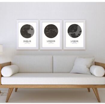Personalised Map City Poster Set Of Three, 2 of 6