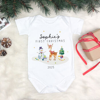 Personalised Baby’s First Christmas Gift Bodysuit, 2 of 6
