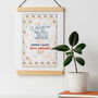Welcome To The World Baby Birth Date Nursery Print, thumbnail 1 of 7