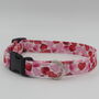 Pink And Red Hearts Valentines Dog Collar, thumbnail 2 of 9