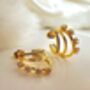 Faux Loop Hoops Sterling Silver And Gold Hoop Stud Earrings, thumbnail 5 of 5
