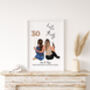 Personalised Happy Birthday Best Friend Print With Custom Illustration And Age Balloons, thumbnail 7 of 7