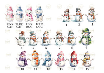 Personalised Snowman Family Christmas Bauble – Custom Acrylic Ornament With Family Name, Individual Names, Pets And Year – Festive Tree Decoration, 2 of 2