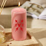 Personalised Hand Painted Couples Pillar Candle, thumbnail 3 of 4