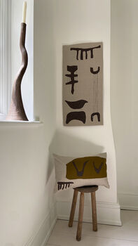 Montejaque Scematic | Appliqué Collage Linen Cushion, 4 of 6