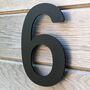 Modern Black House Numbers 200mm Acrylic Floating, thumbnail 8 of 10