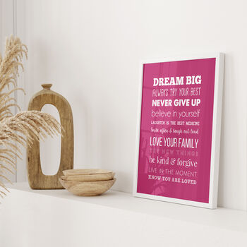 'Rules Of Life' Inspirational Quote Print, 9 of 11