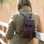Personalised Women's Leather Small Rucksack 'Popolo', thumbnail 1 of 12