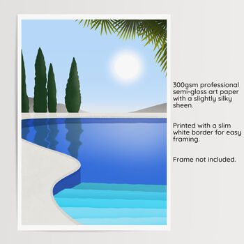 Morning Swim Swimming Pool Art Print, 3 of 5