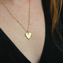Hammered Edge Personalised Heart Necklace, thumbnail 2 of 3