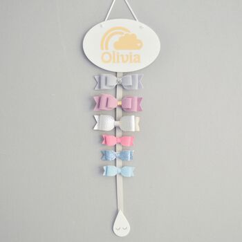 Personalised Rainbow Hair Bow Holder, 5 of 10