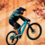 Personalised Mountain Bike Forest Trail Jump Poster, thumbnail 2 of 7